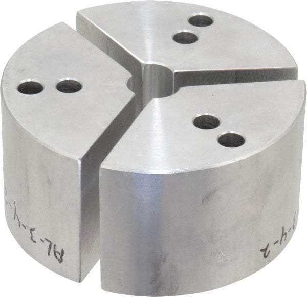 Northfield - 4" & Up Chuck Capacity, Northfield Air Style Attachment, Round Soft Lathe Chuck Jaw - 3 Jaws, Aluminum, 3.92" Wide x 2" High - Industrial Tool & Supply