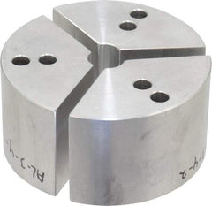 Northfield - 4" & Up Chuck Capacity, Northfield Air Style Attachment, Round Soft Lathe Chuck Jaw - 3 Jaws, Aluminum, 3.92" Wide x 2" High - Industrial Tool & Supply