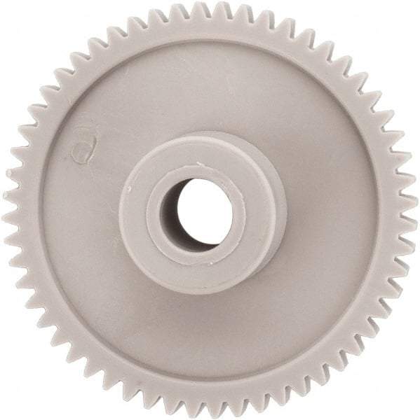 Made in USA - 32 Pitch, 1-3/4" Pitch Diam, 1-13/16" OD, 56 Tooth Spur Gear - 3/16" Face Width, 5/16" Bore Diam, 43/64" Hub Diam, 20° Pressure Angle, Acetal - Industrial Tool & Supply