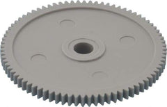 Made in USA - 32 Pitch, 2-1/2" Pitch Diam, 2-9/16" OD, 80 Tooth Spur Gear - 3/16" Face Width, 5/16" Bore Diam, 13/16" Hub Diam, 20° Pressure Angle, Acetal - Industrial Tool & Supply