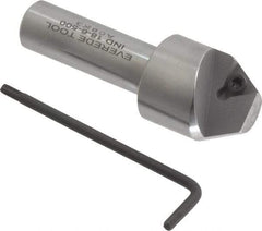 Everede Tool - 60° Included Angle, 0.838" Max Cut Diam, 7/8" Body Diam, 1/2" Shank Diam, 2-1/2" OAL, Indexable Countersink - 1 Triangle Insert, TPGH 215 Insert Style, Series IND - Industrial Tool & Supply