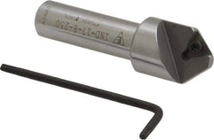 Everede Tool - 82° Included Angle, 0.708" Max Cut Diam, 3/4" Body Diam, 1/2" Shank Diam, 2-1/2" OAL, Indexable Countersink - 1 Triangle Insert, TPGH 215 Insert Style, Series IND - Industrial Tool & Supply