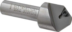 Everede Tool - 82° Included Angle, 0.833" Max Cut Diam, 7/8" Body Diam, 1/2" Shank Diam, 2-1/2" OAL, Indexable Countersink - 1 Triangle Insert, TPGH 215 Insert Style, Series IND - Industrial Tool & Supply