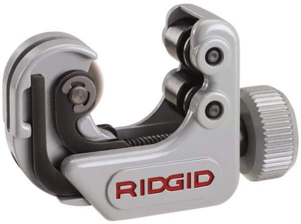 Ridgid - 1/4" to 1-1/8" Pipe Capacity, Mini Tube Cutter - Cuts Copper, Aluminum, Brass, 2-1/4" OAL - Industrial Tool & Supply