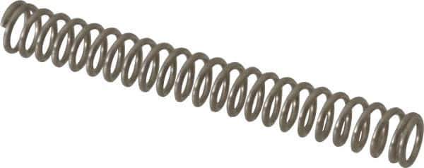 Value Collection - 0.12" OD, 0.016" Wire, 1" Free Length, Compression Spring - 3.2 Lb Spring Rating, Stainless Steel - Industrial Tool & Supply