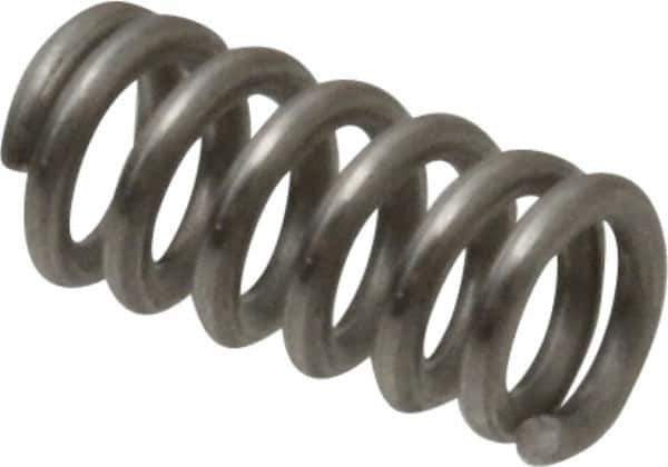 Value Collection - 0.12" OD, 0.02" Wire, 1/4" Free Length, Compression Spring - 40.33 Lb Spring Rating, Stainless Steel - Industrial Tool & Supply