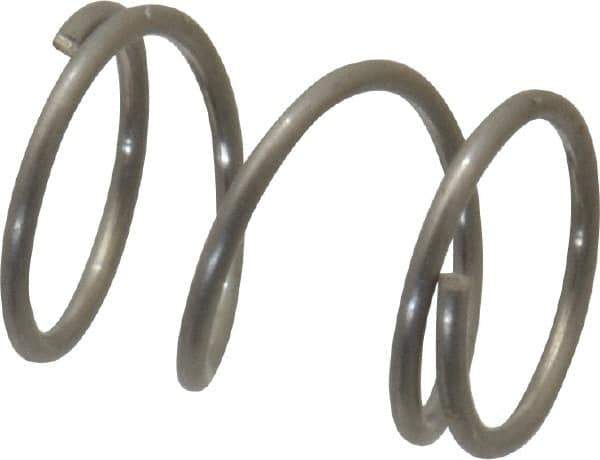 Value Collection - 0.18" OD, 0.016" Wire, 1/4" Free Length, Compression Spring - 7.82 Lb Spring Rating, Stainless Steel - Industrial Tool & Supply