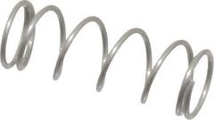 Value Collection - 0.18" OD, 0.016" Wire, 1/2" Free Length, Compression Spring - 3.48 Lb Spring Rating, Stainless Steel - Industrial Tool & Supply