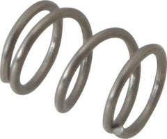 Value Collection - 0.18" OD, 0.02" Wire, 1/4" Free Length, Compression Spring - 17.64 Lb Spring Rating, Stainless Steel - Industrial Tool & Supply