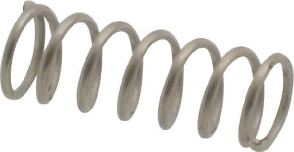 Value Collection - 0.18" OD, 0.02" Wire, 1/2" Free Length, Compression Spring - 8.17 Lb Spring Rating, Stainless Steel - Industrial Tool & Supply