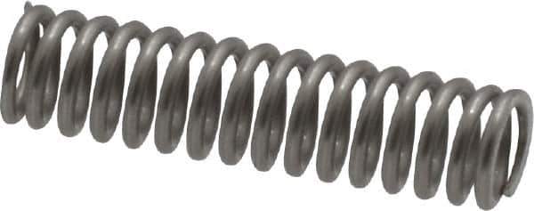 Value Collection - 0.18" OD, 0.026" Wire, 3/4" Free Length, Compression Spring - 10.2 Lb Spring Rating, Stainless Steel - Industrial Tool & Supply