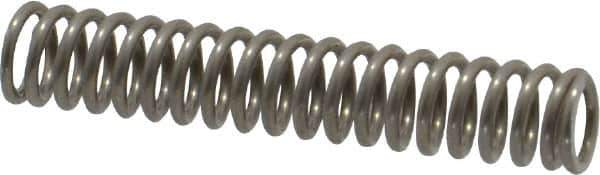 Value Collection - 0.18" OD, 0.026" Wire, 1" Free Length, Compression Spring - 8.82 Lb Spring Rating, Stainless Steel - Industrial Tool & Supply