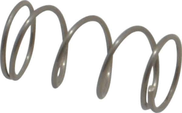 Value Collection - 0.24" OD, 0.02" Wire, 1/2" Free Length, Compression Spring - 4.88 Lb Spring Rating, Stainless Steel - Industrial Tool & Supply