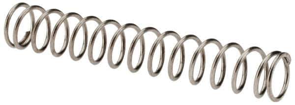 Value Collection - 0.24" OD, 0.026" Wire, 1-1/2" Free Length, Compression Spring - 3 Lb Spring Rating, Stainless Steel - Industrial Tool & Supply