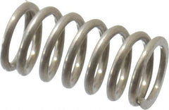 Value Collection - 0.24" OD, 0.032" Wire, 1/2" Free Length, Compression Spring - 24.91 Lb Spring Rating, Stainless Steel - Industrial Tool & Supply