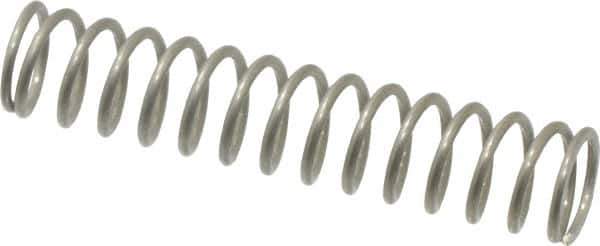 Value Collection - 0.3" OD, 0.032" Wire, 1-1/2" Free Length, Compression Spring - 5.03 Lb Spring Rating, Stainless Steel - Industrial Tool & Supply