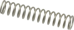 Value Collection - 0.3" OD, 0.032" Wire, 1-1/2" Free Length, Compression Spring - 5.03 Lb Spring Rating, Stainless Steel - Industrial Tool & Supply