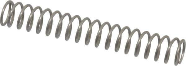 Value Collection - 0.3" OD, 0.032" Wire, 2" Free Length, Compression Spring - 3.73 Lb Spring Rating, Stainless Steel - Industrial Tool & Supply