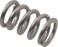 Value Collection - 0.3" OD, 0.047" Wire, 1/2" Free Length, Compression Spring - 77.98 Lb Spring Rating, Stainless Steel - Industrial Tool & Supply