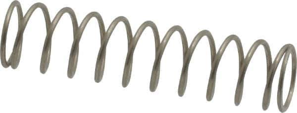 Value Collection - 0.36" OD, 0.032" Wire, 1-1/2" Free Length, Compression Spring - 3.58 Lb Spring Rating, Stainless Steel - Industrial Tool & Supply