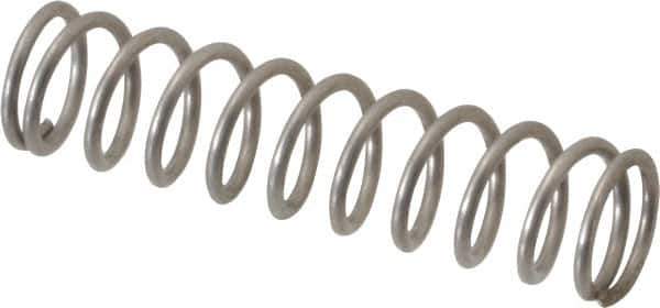 Value Collection - 0.36" OD, 0.041" Wire, 1-1/2" Free Length, Compression Spring - 8.91 Lb Spring Rating, Stainless Steel - Industrial Tool & Supply