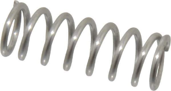Value Collection - 0.36" OD, 0.047" Wire, 1" Free Length, Compression Spring - 23.19 Lb Spring Rating, Stainless Steel - Industrial Tool & Supply