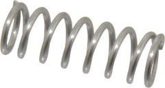 Value Collection - 0.36" OD, 0.047" Wire, 1" Free Length, Compression Spring - 23.19 Lb Spring Rating, Stainless Steel - Industrial Tool & Supply