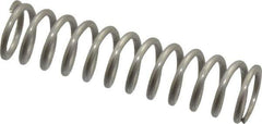 Value Collection - 0.36" OD, 0.047" Wire, 1-1/2" Free Length, Compression Spring - 14.94 Lb Spring Rating, Stainless Steel - Industrial Tool & Supply
