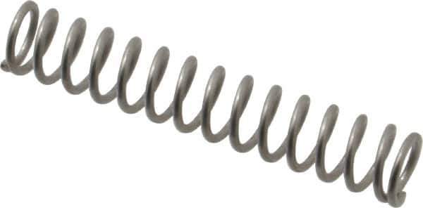 Value Collection - 0.36" OD, 0.047" Wire, 2" Free Length, Compression Spring - 11.02 Lb Spring Rating, Stainless Steel - Industrial Tool & Supply