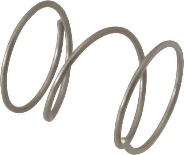 Value Collection - 0.42" OD, 0.028" Wire, 1/2" Free Length, Compression Spring - 6.28 Lb Spring Rating, Stainless Steel - Industrial Tool & Supply