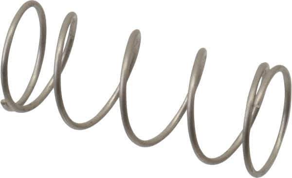 Value Collection - 0.42" OD, 0.028" Wire, 1" Free Length, Compression Spring - 2.95 Lb Spring Rating, Stainless Steel - Industrial Tool & Supply