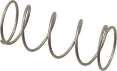 Value Collection - 0.42" OD, 0.028" Wire, 1" Free Length, Compression Spring - 2.95 Lb Spring Rating, Stainless Steel - Industrial Tool & Supply