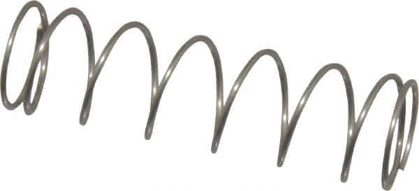 Value Collection - 0.42" OD, 0.028" Wire, 1-1/2" Free Length, Compression Spring - 1.92 Lb Spring Rating, Stainless Steel - Industrial Tool & Supply