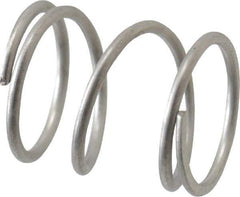 Value Collection - 0.42" OD, 0.035" Wire, 1/2" Free Length, Compression Spring - 13.39 Lb Spring Rating, Stainless Steel - Industrial Tool & Supply