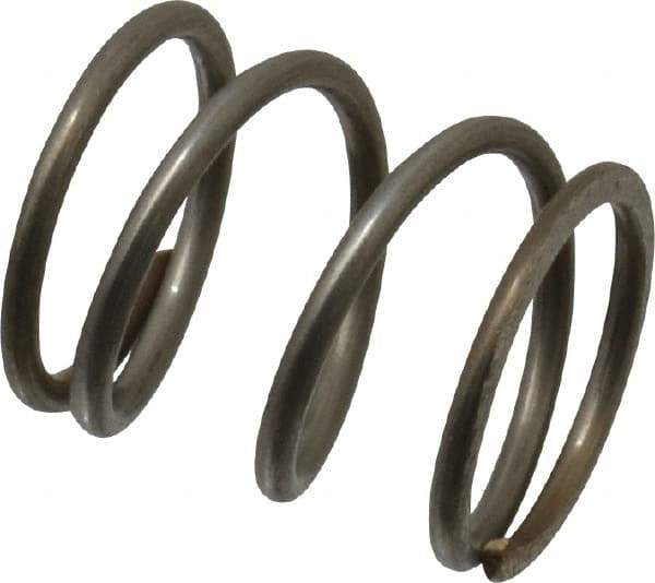 Value Collection - 0.42" OD, 0.041" Wire, 1/2" Free Length, Compression Spring - 23.52 Lb Spring Rating, Stainless Steel - Industrial Tool & Supply