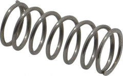 Value Collection - 0.42" OD, 0.041" Wire, 1" Free Length, Compression Spring - 10.71 Lb Spring Rating, Stainless Steel - Industrial Tool & Supply