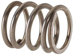 Value Collection - 0.42" OD, 0.047" Wire, 1/2" Free Length, Compression Spring - 35.04 Lb Spring Rating, Stainless Steel - Industrial Tool & Supply
