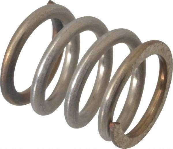 Value Collection - 0.42" OD, 0.054" Wire, 1/2" Free Length, Compression Spring - 68.43 Lb Spring Rating, Stainless Steel - Industrial Tool & Supply