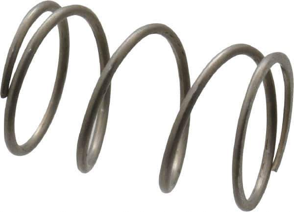 Value Collection - 0.48" OD, 0.035" Wire, 3/4" Free Length, Compression Spring - 7.11 Lb Spring Rating, Stainless Steel - Industrial Tool & Supply
