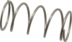 Value Collection - 0.48" OD, 0.035" Wire, 1" Free Length, Compression Spring - 5.19 Lb Spring Rating, Stainless Steel - Industrial Tool & Supply