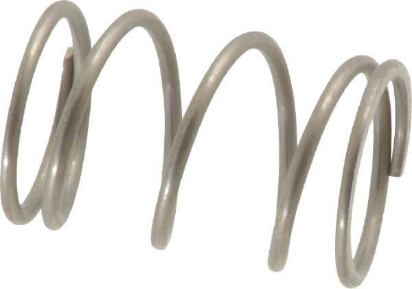 Value Collection - 0.48" OD, 0.041" Wire, 3/4" Free Length, Compression Spring - 12.05 Lb Spring Rating, Stainless Steel - Industrial Tool & Supply