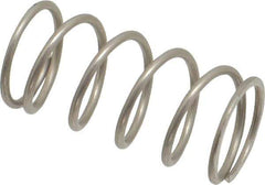 Value Collection - 0.48" OD, 0.041" Wire, 1" Free Length, Compression Spring - 8.77 Lb Spring Rating, Stainless Steel - Industrial Tool & Supply