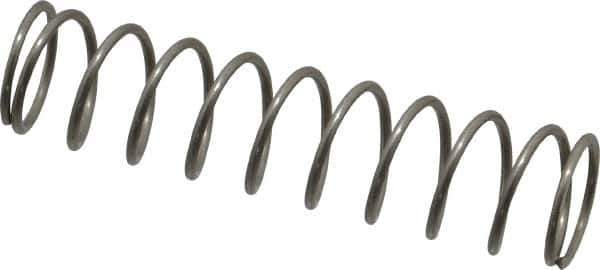 Value Collection - 0.48" OD, 0.041" Wire, 2" Free Length, Compression Spring - 4.2 Lb Spring Rating, Stainless Steel - Industrial Tool & Supply