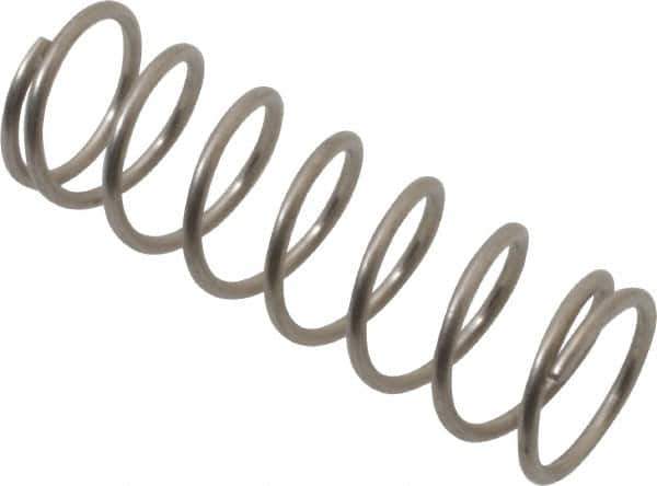 Value Collection - 0.48" OD, 0.047" Wire, 1-1/2" Free Length, Compression Spring - 9.08 Lb Spring Rating, Stainless Steel - Industrial Tool & Supply