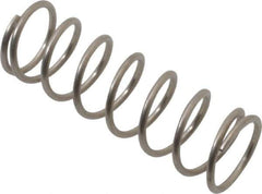Value Collection - 0.48" OD, 0.047" Wire, 1-1/2" Free Length, Compression Spring - 9.08 Lb Spring Rating, Stainless Steel - Industrial Tool & Supply