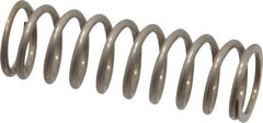 Value Collection - 0.48" OD, 0.054" Wire, 1-1/2" Free Length, Compression Spring - 15 Lb Spring Rating, Stainless Steel - Industrial Tool & Supply
