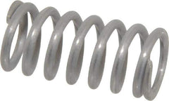 Value Collection - 0.48" OD, 0.062" Wire, 1" Free Length, Compression Spring - 40.15 Lb Spring Rating, Stainless Steel - Industrial Tool & Supply