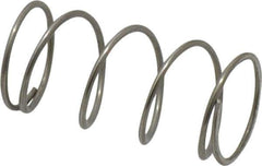 Value Collection - 0.6" OD, 0.041" Wire, 1-1/4" Free Length, Compression Spring - 5.11 Lb Spring Rating, Stainless Steel - Industrial Tool & Supply