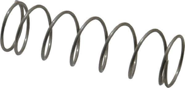 Value Collection - 0.6" OD, 0.041" Wire, 2" Free Length, Compression Spring - 3.11 Lb Spring Rating, Stainless Steel - Industrial Tool & Supply