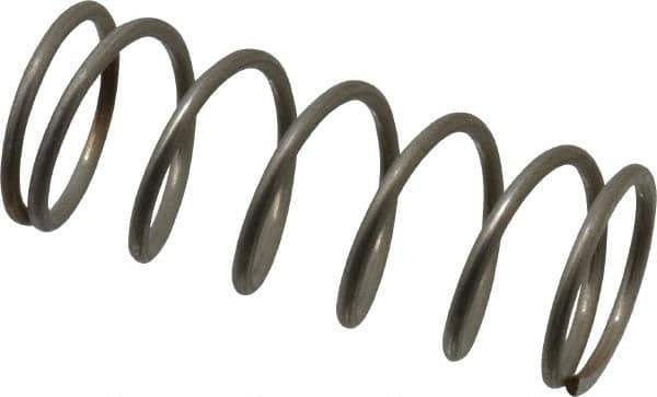 Value Collection - 0.6" OD, 0.054" Wire, 1-1/2" Free Length, Compression Spring - 11.14 Lb Spring Rating, Stainless Steel - Industrial Tool & Supply